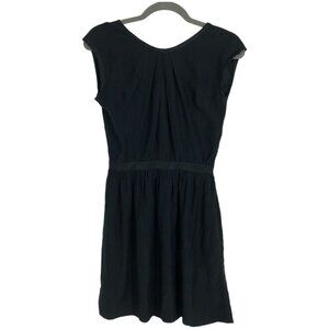 212 Collection Black 100% Silk flowy scoop Neck Mini Dress size 2